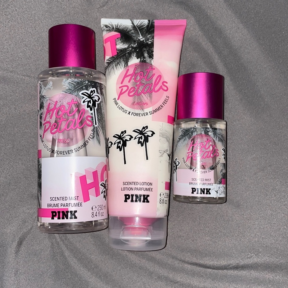 PINK Hot Petals Body Mist & Lotion Bundle